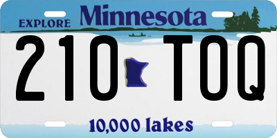 MN license plate 210TOQ