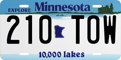 MN license plate 210TOW