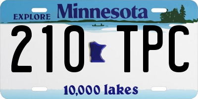 MN license plate 210TPC