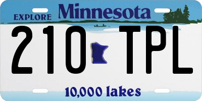 MN license plate 210TPL