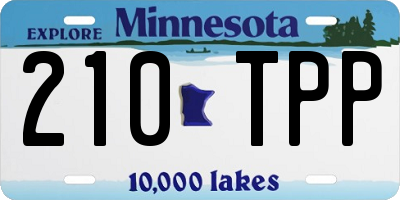 MN license plate 210TPP