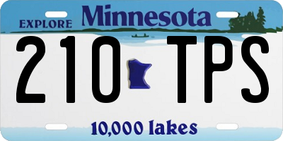 MN license plate 210TPS