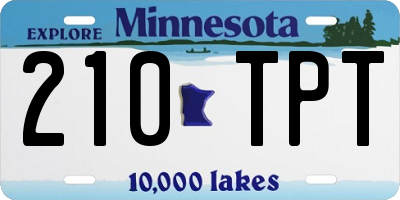 MN license plate 210TPT
