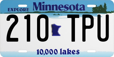 MN license plate 210TPU