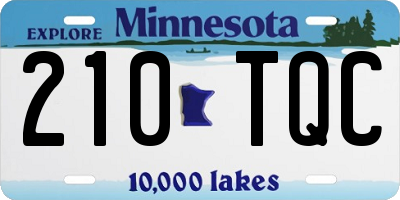 MN license plate 210TQC