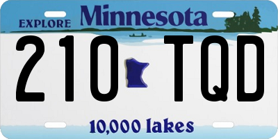 MN license plate 210TQD