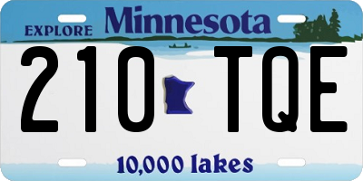 MN license plate 210TQE