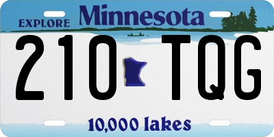 MN license plate 210TQG
