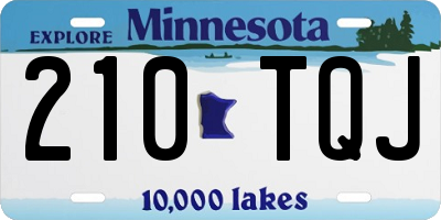 MN license plate 210TQJ