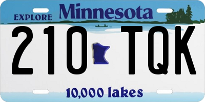 MN license plate 210TQK