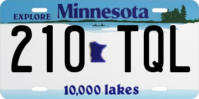 MN license plate 210TQL