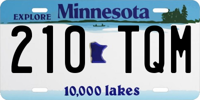 MN license plate 210TQM