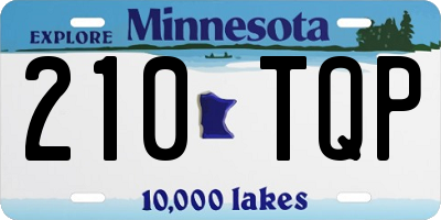 MN license plate 210TQP