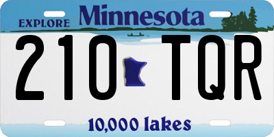 MN license plate 210TQR