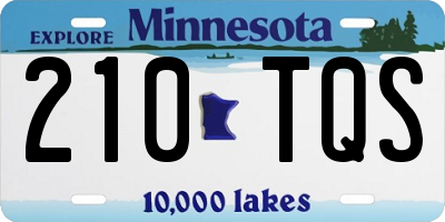 MN license plate 210TQS