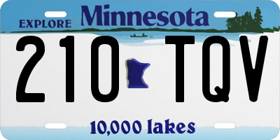 MN license plate 210TQV