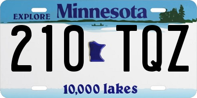 MN license plate 210TQZ