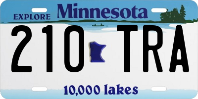 MN license plate 210TRA