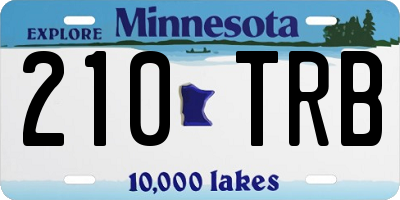 MN license plate 210TRB