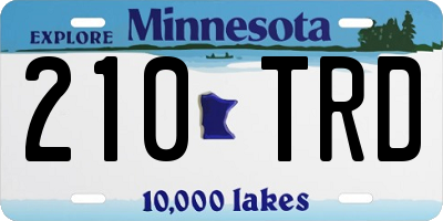 MN license plate 210TRD