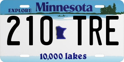 MN license plate 210TRE