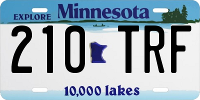 MN license plate 210TRF