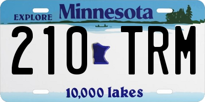 MN license plate 210TRM