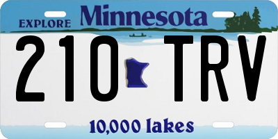MN license plate 210TRV