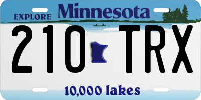 MN license plate 210TRX