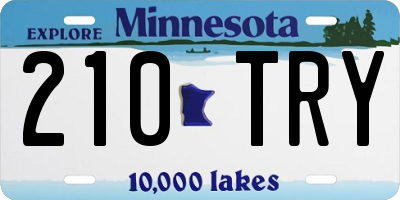 MN license plate 210TRY