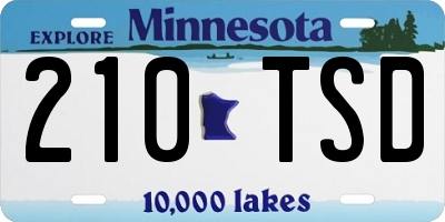 MN license plate 210TSD