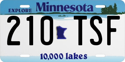 MN license plate 210TSF