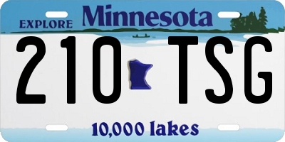 MN license plate 210TSG