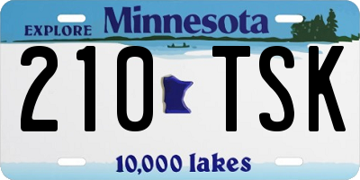 MN license plate 210TSK