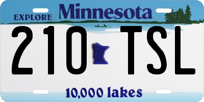 MN license plate 210TSL