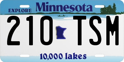 MN license plate 210TSM