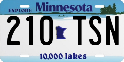 MN license plate 210TSN