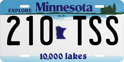 MN license plate 210TSS