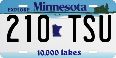 MN license plate 210TSU