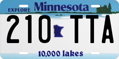 MN license plate 210TTA