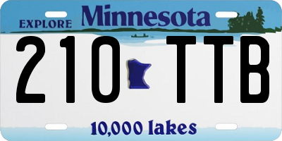 MN license plate 210TTB