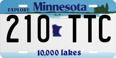 MN license plate 210TTC