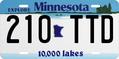 MN license plate 210TTD
