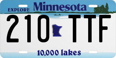 MN license plate 210TTF