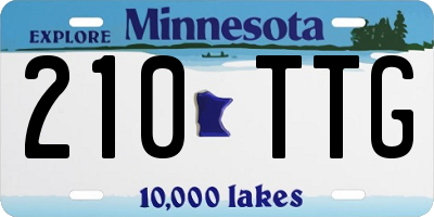 MN license plate 210TTG