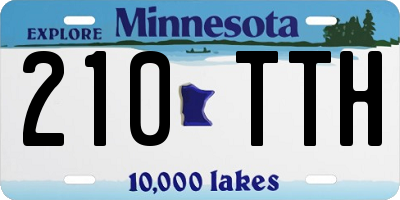 MN license plate 210TTH