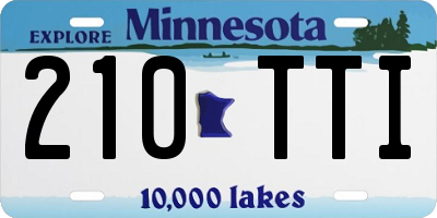 MN license plate 210TTI
