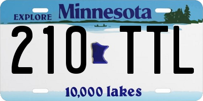 MN license plate 210TTL