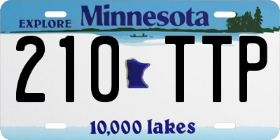 MN license plate 210TTP