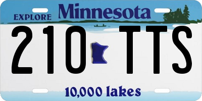 MN license plate 210TTS